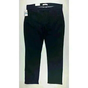 NEW! Perry Ellis Men's 36 X 30 Slim Fit Stretch Jeans In Black Rinse NWT $79.50